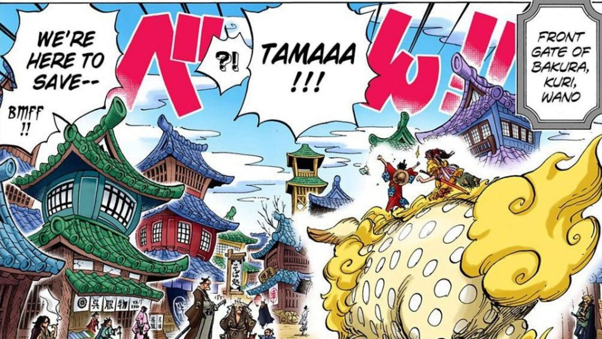 Luffy had traveled to Kuri to save Tama (Image via Shueisha)