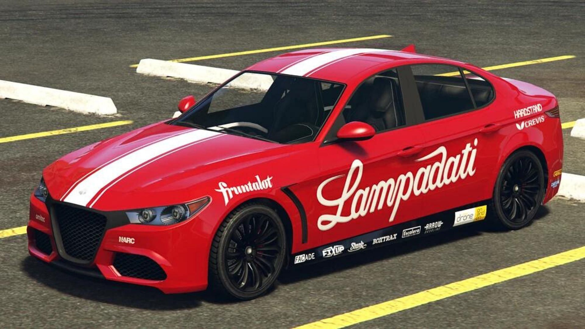 Komoda with the Lampadati Race livery (Image via Rockstar Games || GTA Wiki)