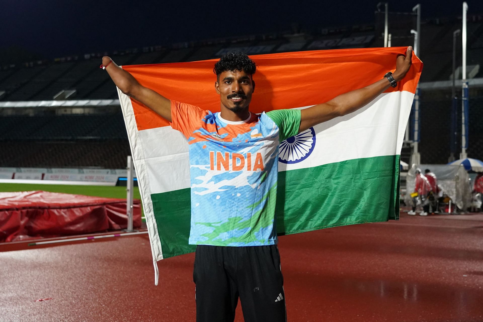 Nishad at the World Para Athletics Championships in Kobe