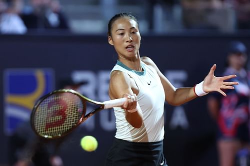 Zheng at the 2024 Italian Open. (Photo: Getty)