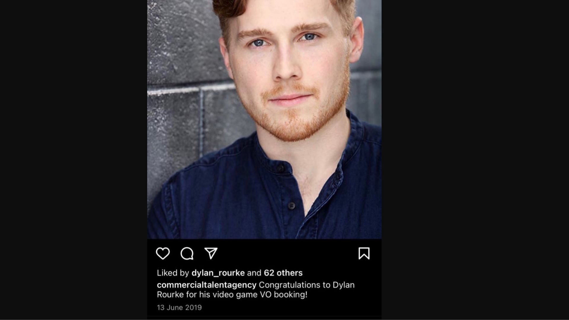 Dylan&#039;s agency congratulated him for getting a role in a video game (Image via GTA Vi Discord Server || u/Sk8d3r/Reddit)