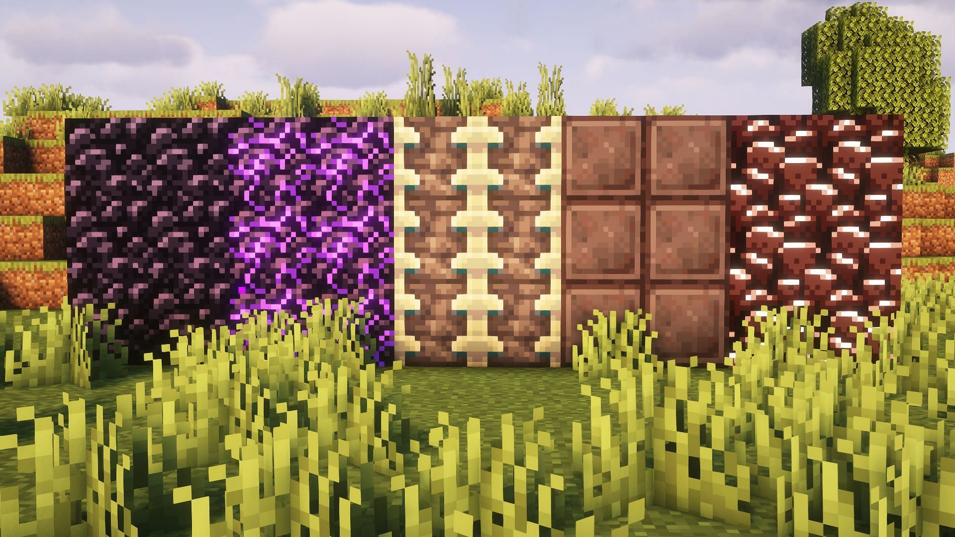 A few blast-resistant blocks (Image via Mojang)