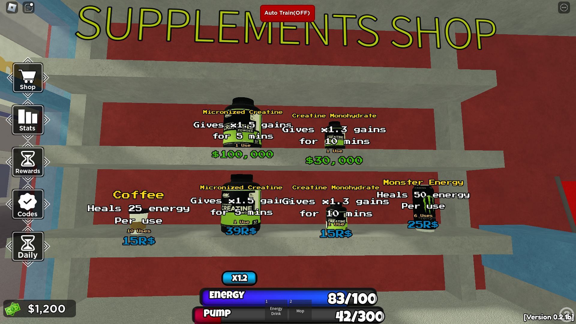 The Supplement Shop (Image via Roblox)