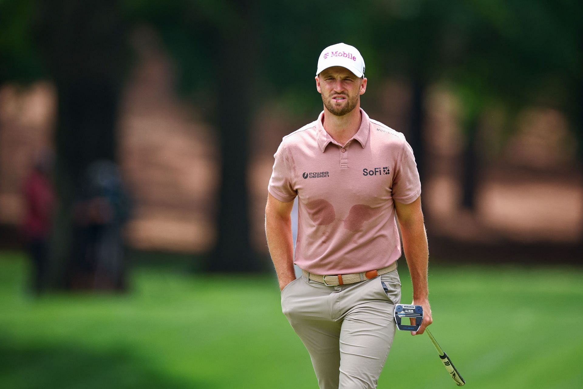 Wyndham Clark during the Wells Fargo Championship, Round Two