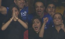 [Watch] Anushka Sharma's celebrations in the stands after RCB's comfortable win against DC in IPL 2024