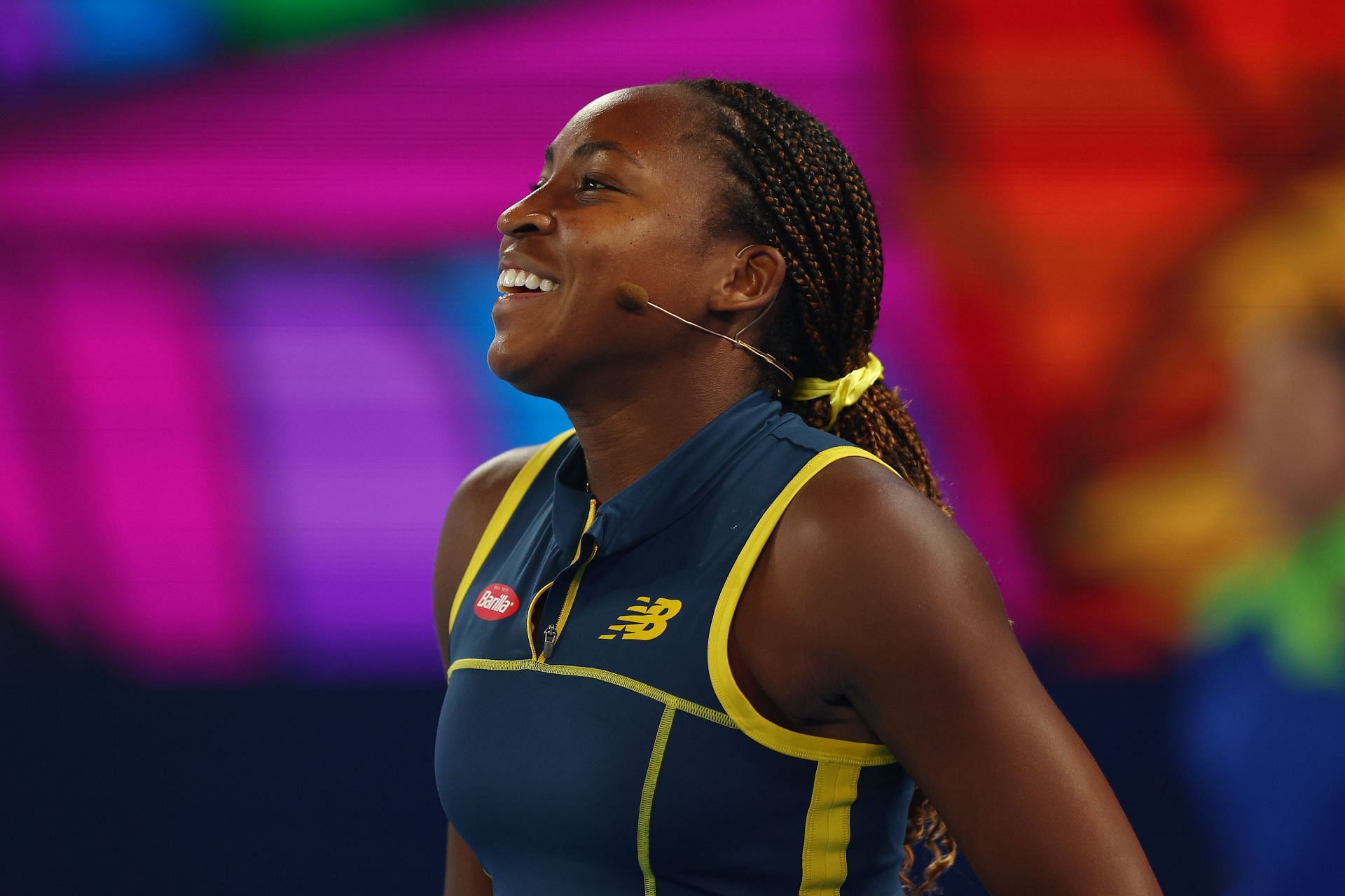 Coco Gauff during a charity event ahead of the 2024 Australian Open