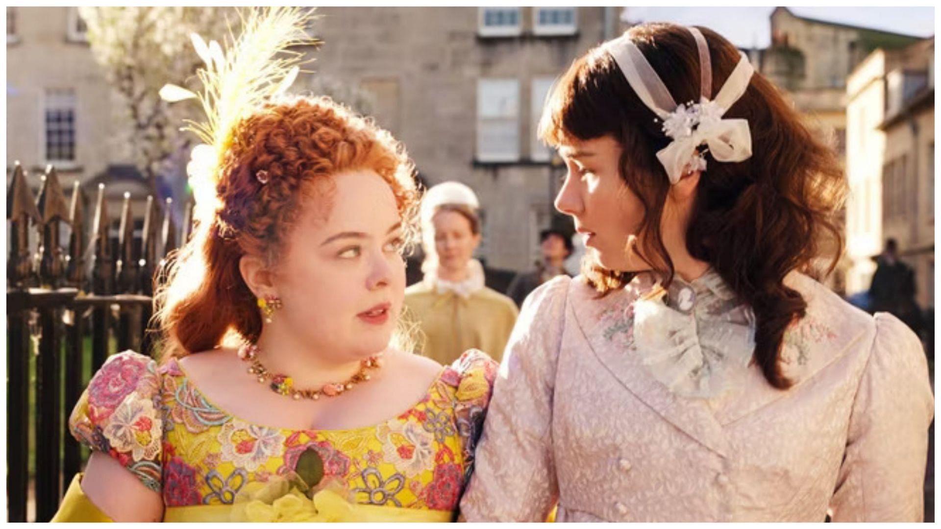 Bridgerton season 3 - Penelope&#039;s secret as Lady Whistledown threatens her safety (image via Netflix)