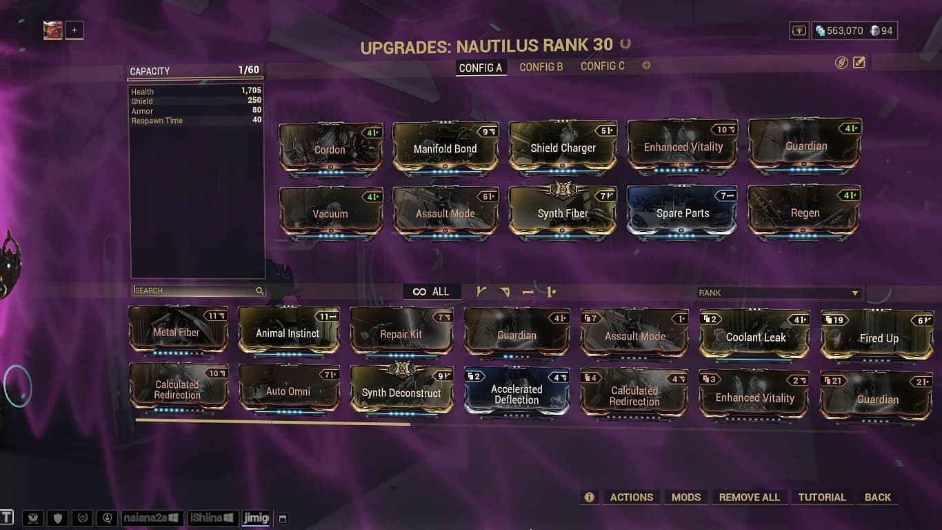 Natutilus build with Cordon and Manifold Bond (Image via Digital Extremes)