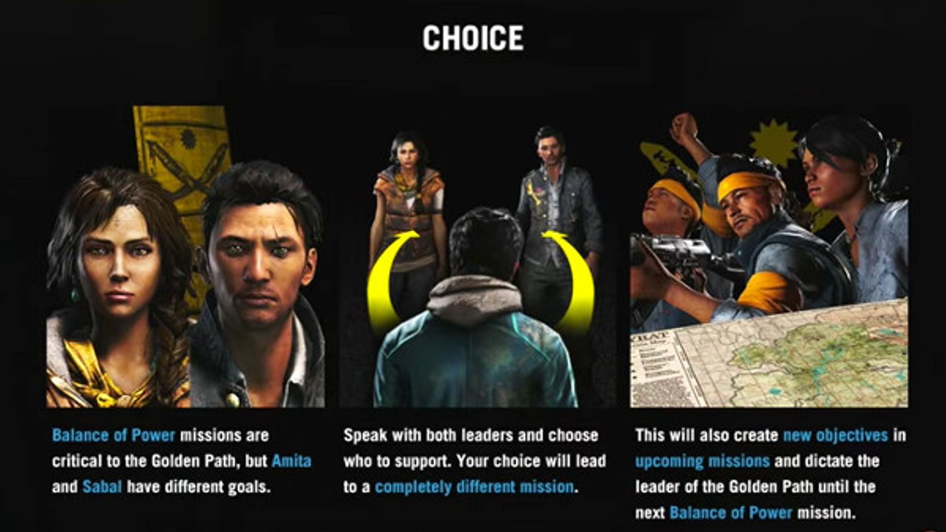 Far Cry 4 choices explanation (Image via Virtualgameinfo)