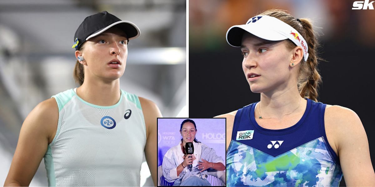 Iga Swiatek (L), Elena Eybakina (R) and Jessica Pegula (inset) [Source: Getty Images]