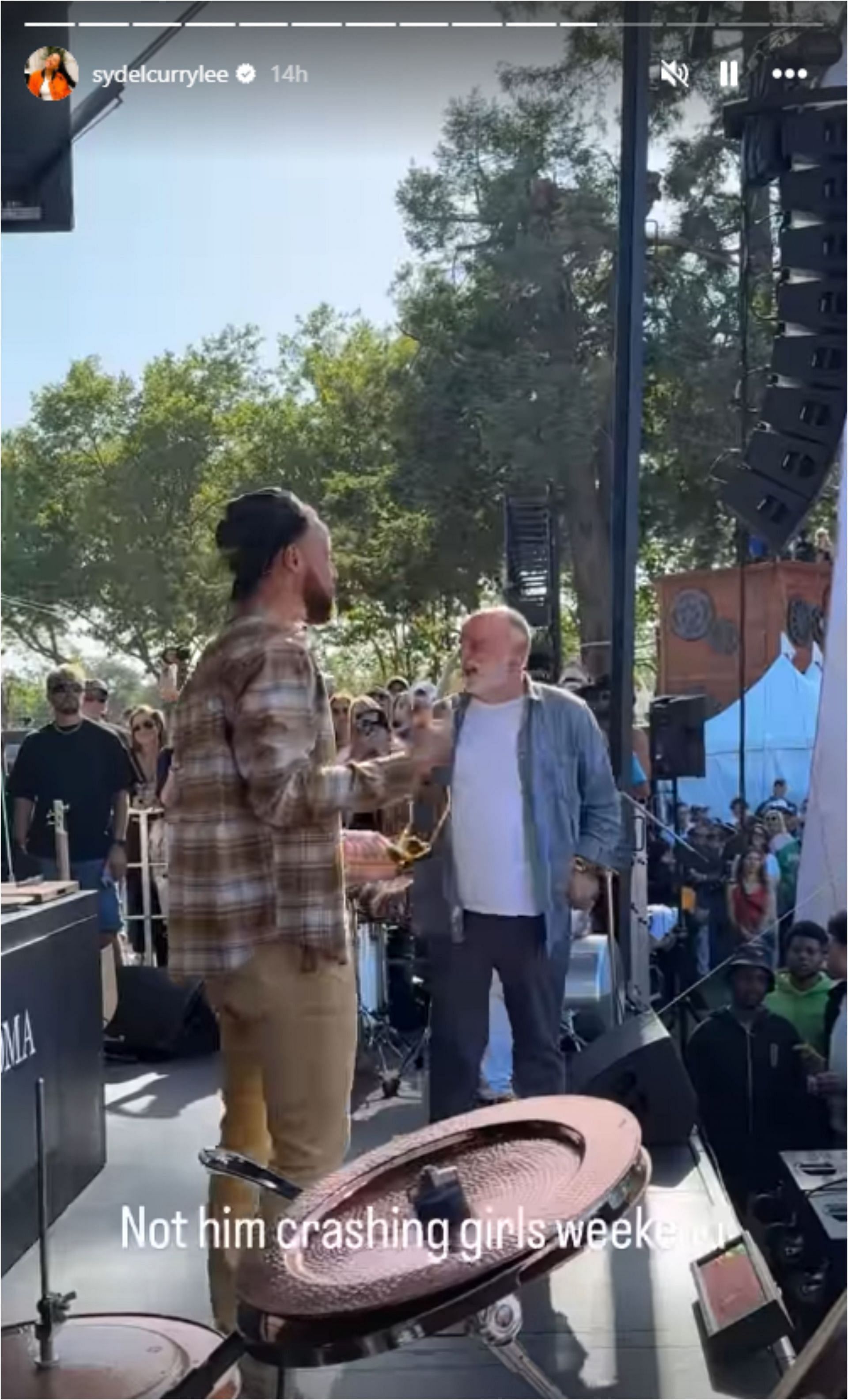Stephen Curry on stage at BottleRock Festival