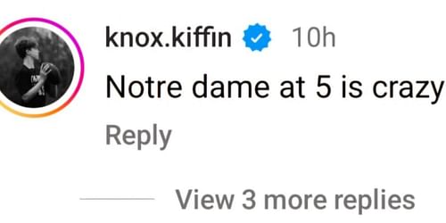 Knox Kiffin's response to the rankings.