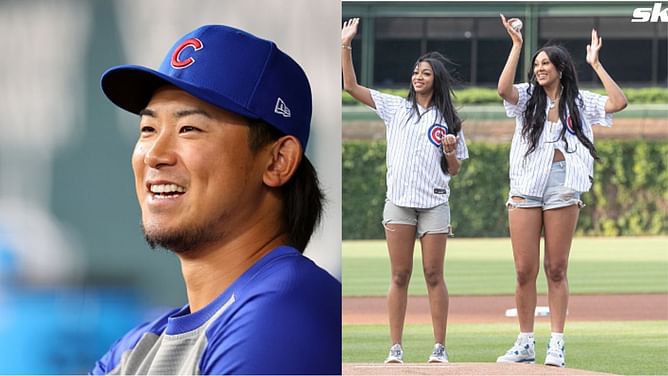 “Just look at this guy he’s such a class act” - MLB fans react as Shota Imanaga poses with Chicago Sky stars Angel Reese and Kamilla Cardoso