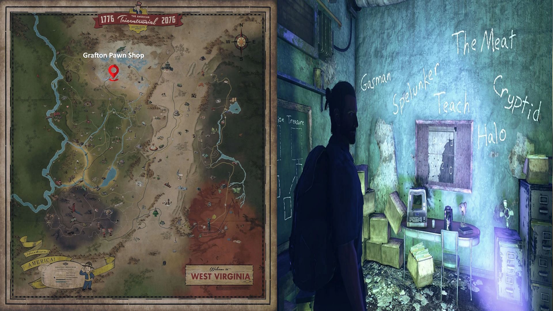 The Grafton Pawn Shop is located in the Toxic Valley region (Image via Bethesda Game Studios)