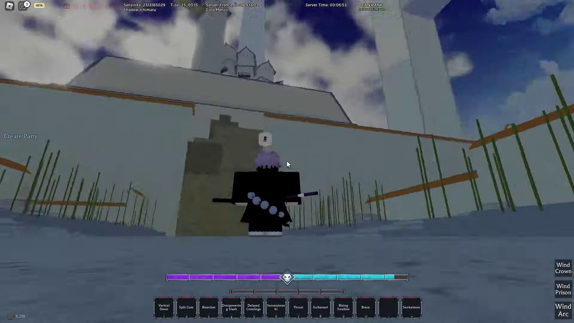 The tower region in Soul Society (Image via Roblox || ShadowEUG on YouTube)