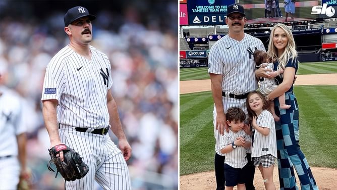 "Daddy leaving for a road trip never gets easier" - Carlos Rodon's wife Ashley documents heartfelt reaction of son as Yankees star heads to San Diego