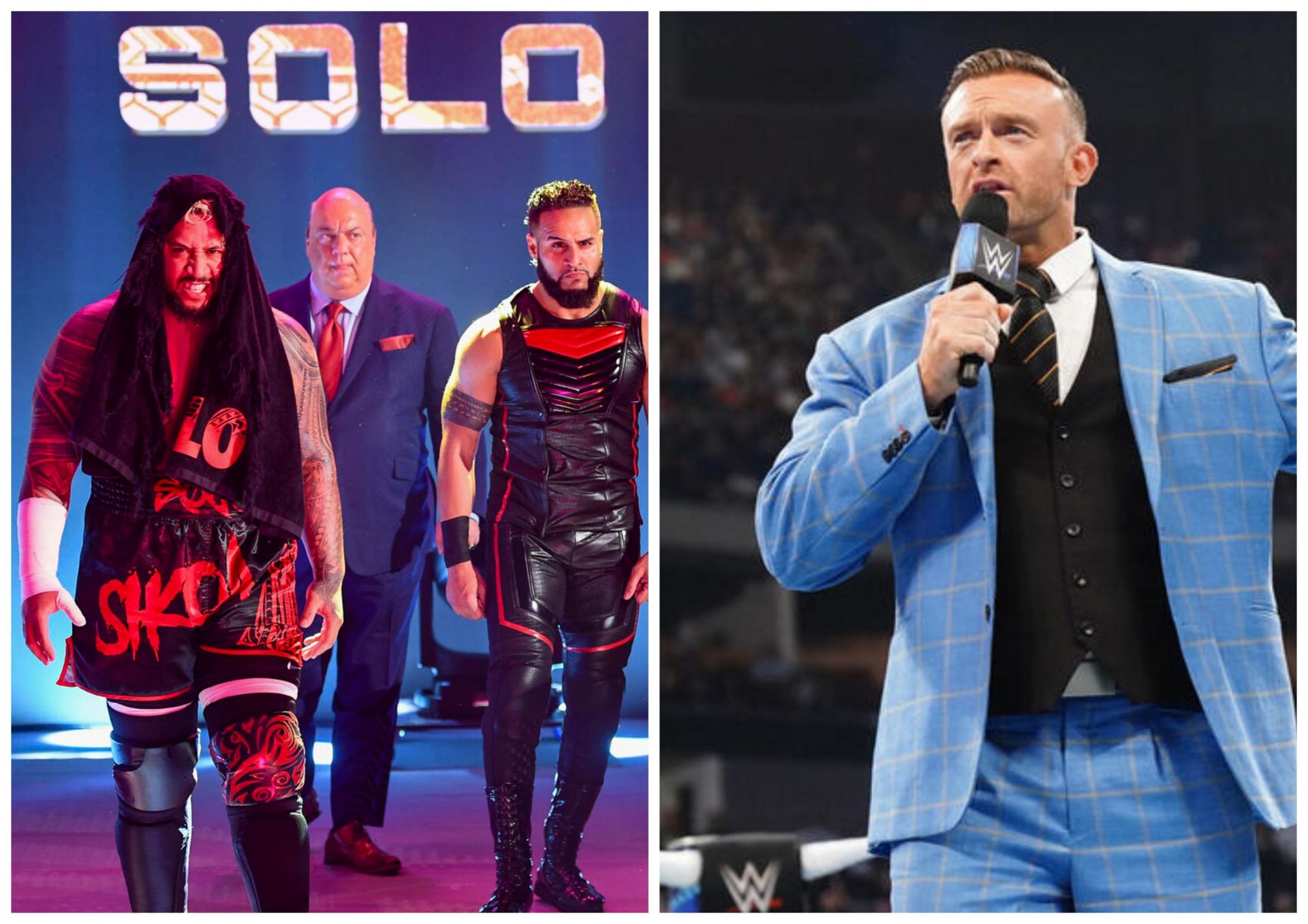 The Bloodline and SmackDown GM Nick Aldis (Photo credit: WWE.com)