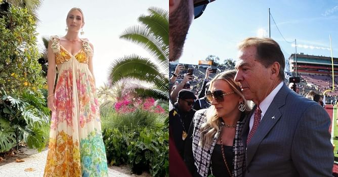WATCH: Nick Saban’s daughter Kristen Saban declares herself “permanently unbothered” while rocking colourful gown in Florida