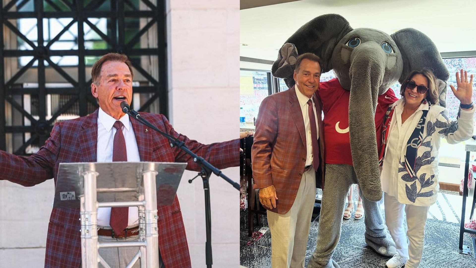 Former Alabama coach, Nick Saban and his wife Terry Saban