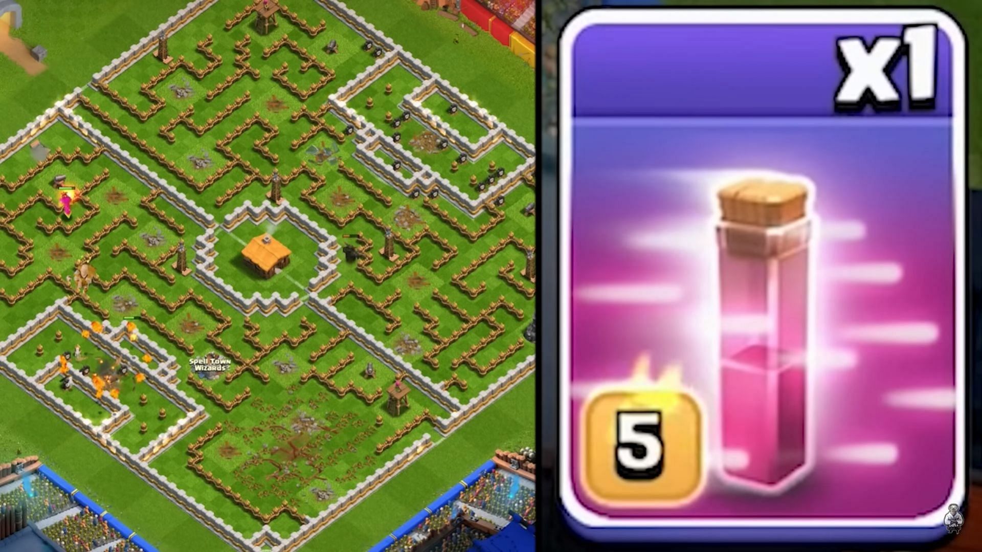 Haste Spell in Clash of Clans (Image via Supercell || Judo Sloth Gaming/YouTube)