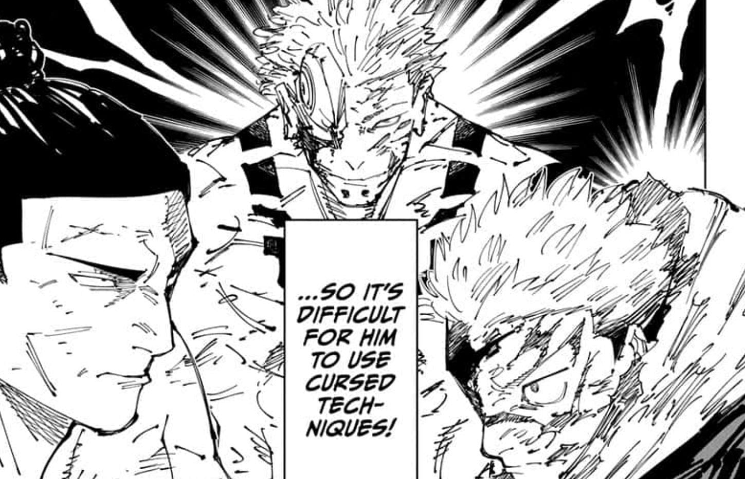 Todo, Sukuna, and Yuji as seen in Jujutsu Kaisen manga (Image via Shueisha)