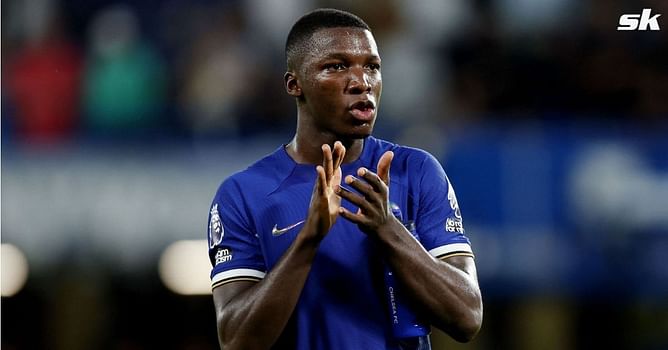 Chelsea star Moises Caicedo scores from the half-way line to give Blues the lead against Bournemouth