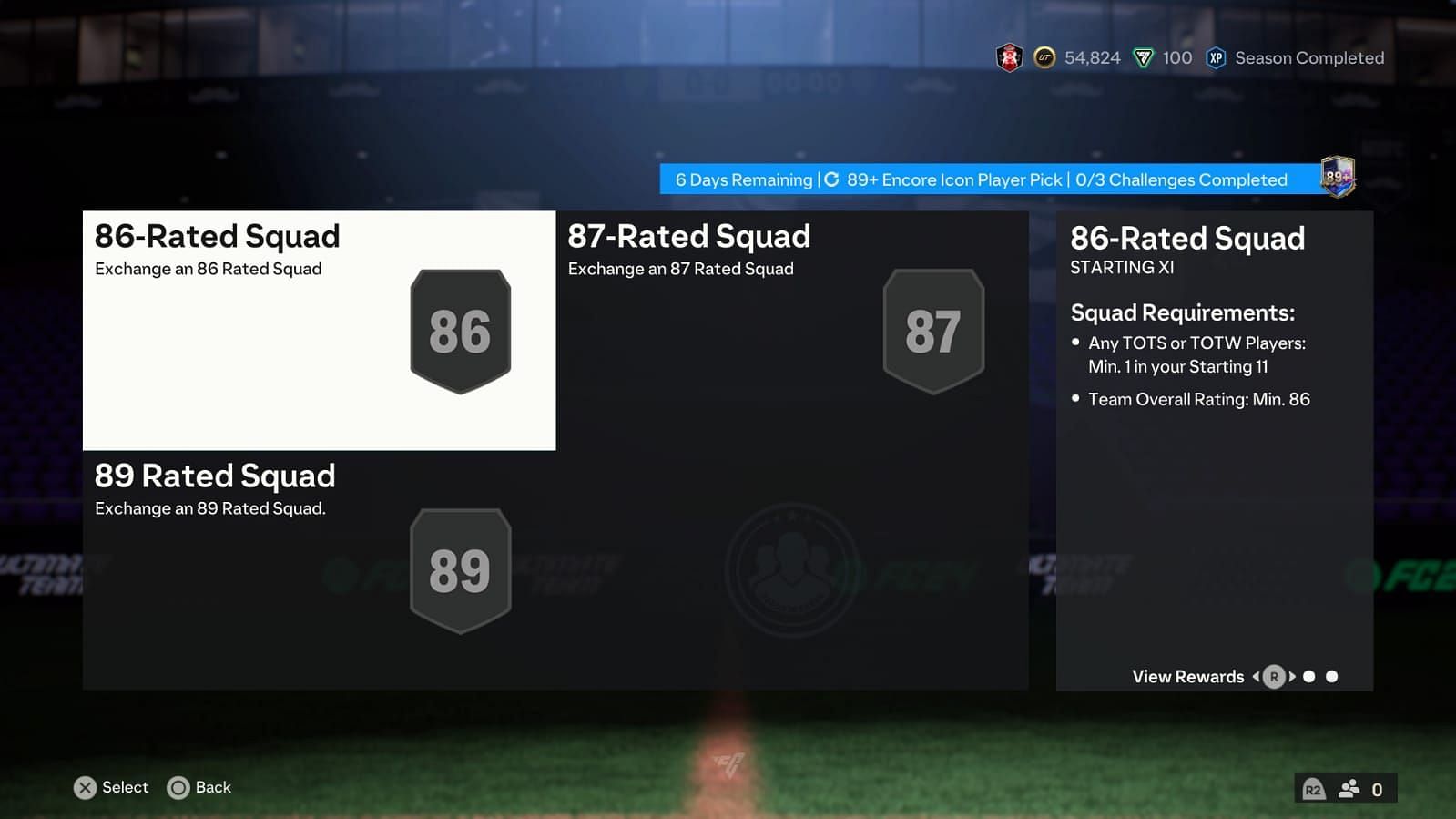 The SBC has three segments (Image via EA Sports)