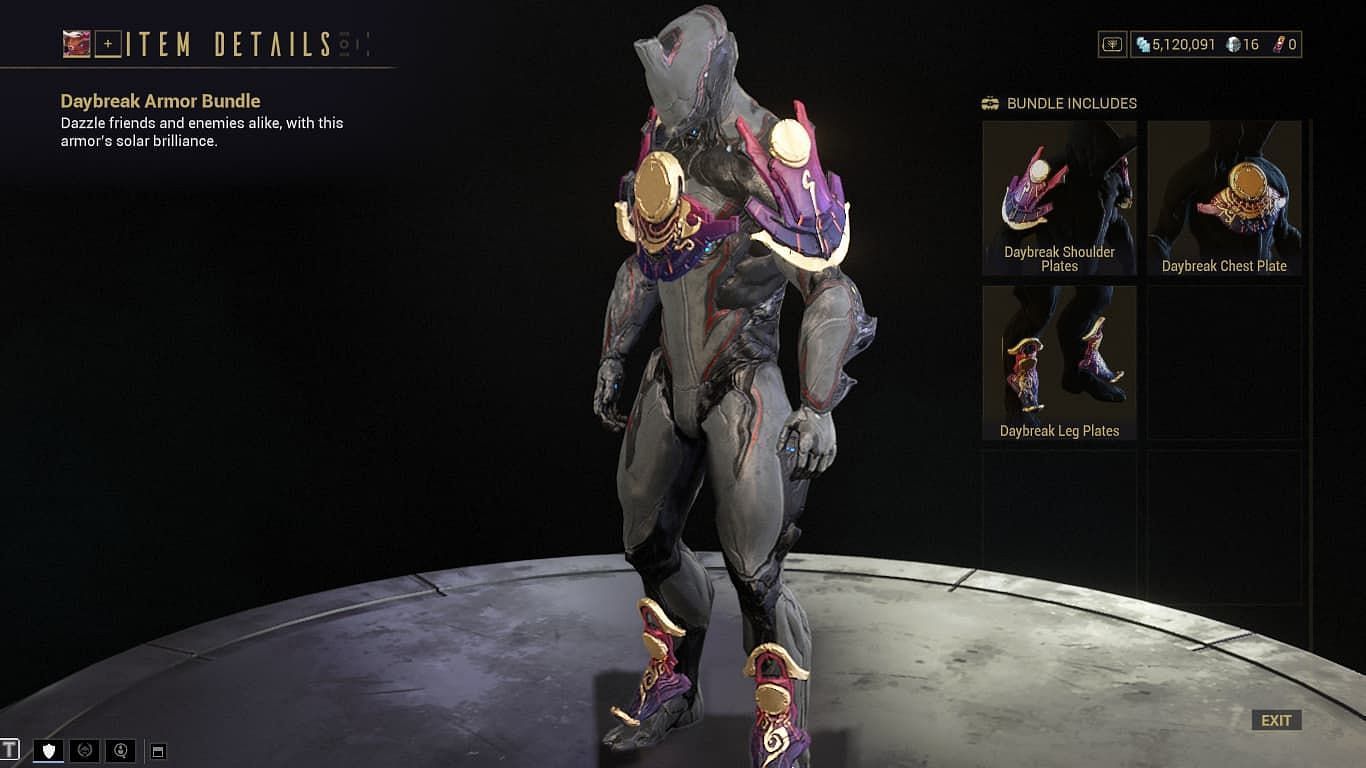 This season of Nightwave rewards the new Daybreak theme of skins (Image via Digital Extremes)