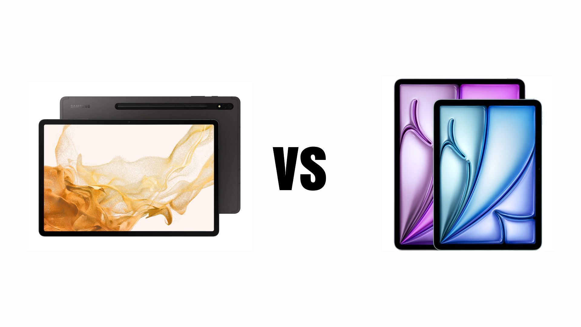 Samsung Galaxy Tab S8 vs Apple iPad Air M1 is an interesting battle between two midrange tablets. are two popular mid-range tablets. (Image via Samsung || Apple)