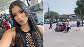 Kick streamer Xenathewitch falls off a moving car during Ice Poseidon's scavenger hunt stream