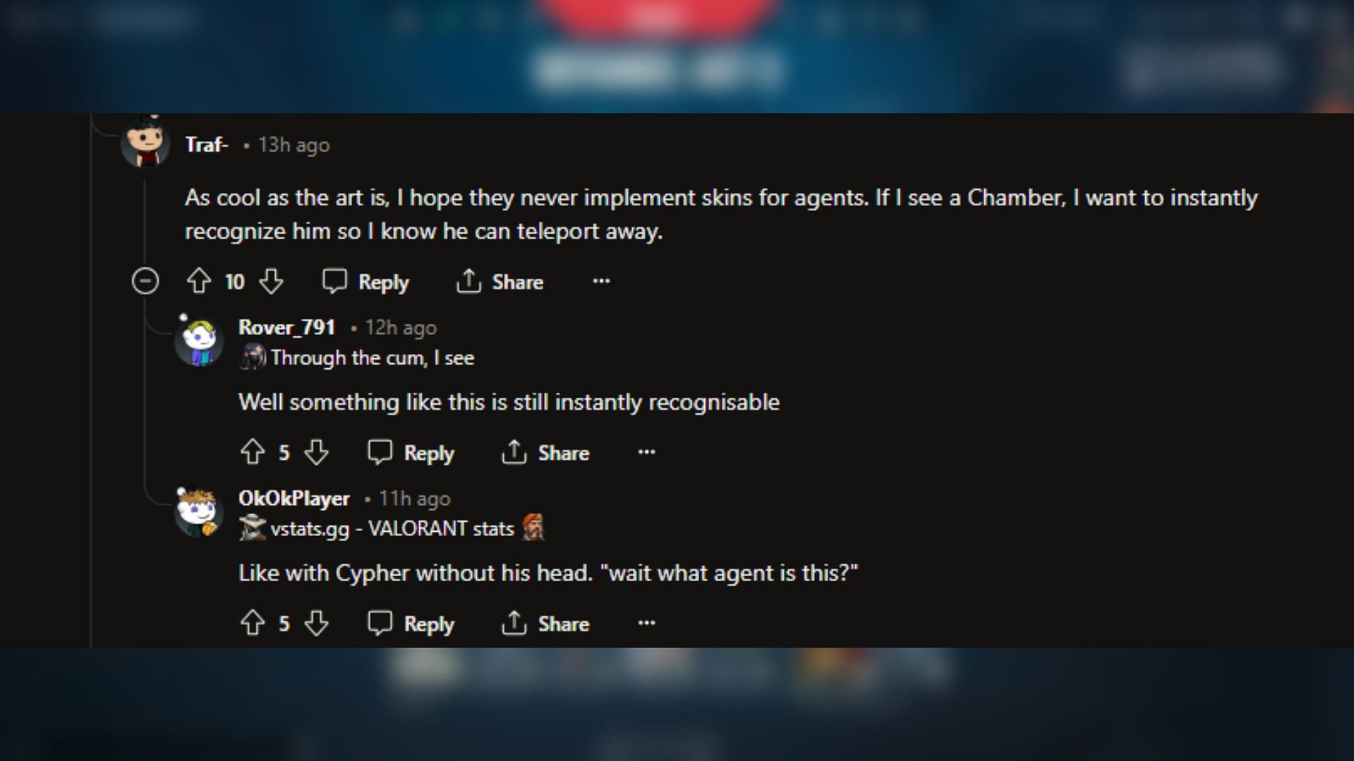 Should Agent skins be there in Valorant? (Image via Reddit)