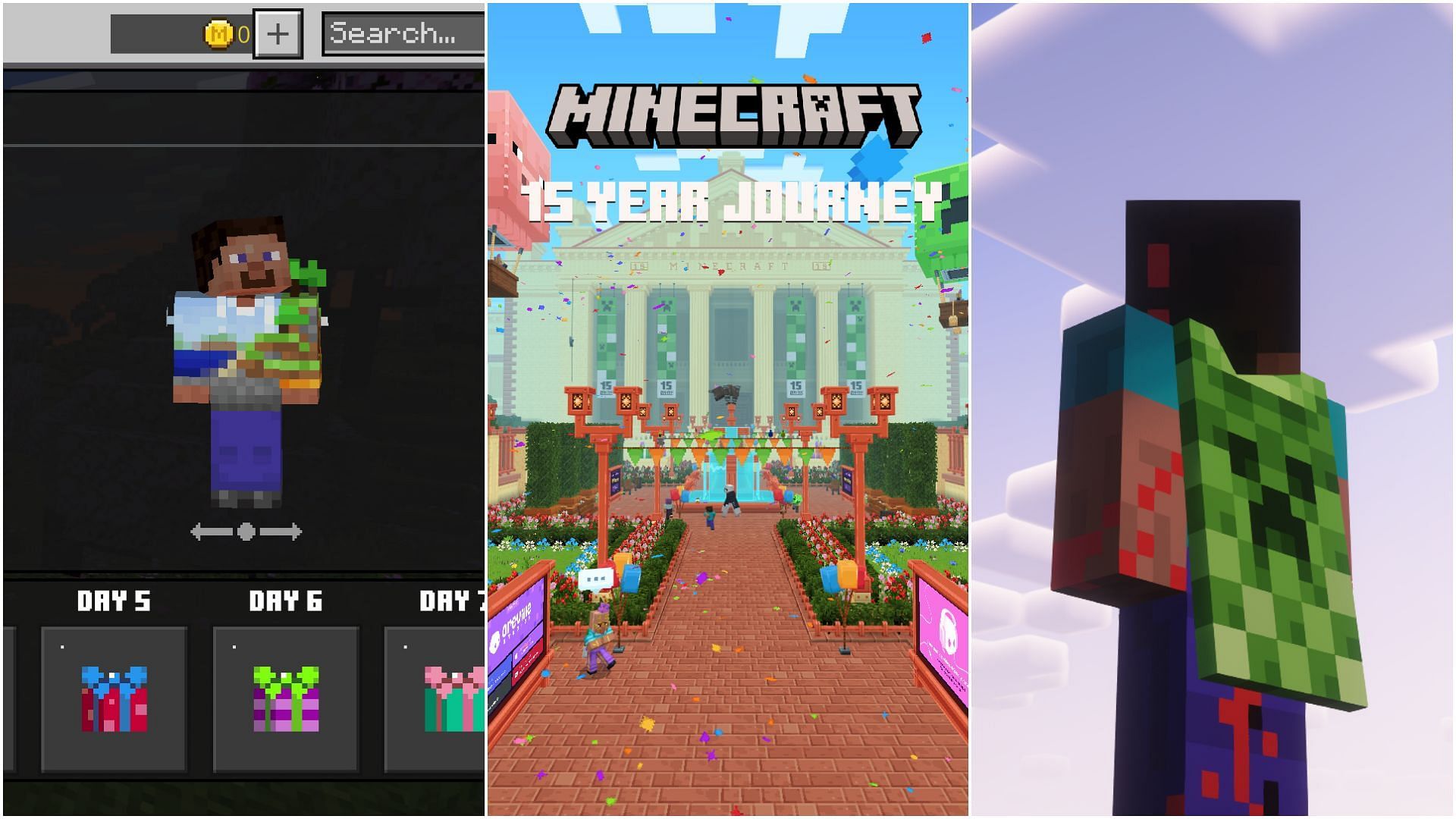 Players must redeem every gift before Minecraft 15th anniversary celebrations end (Image via Mojang Studios)