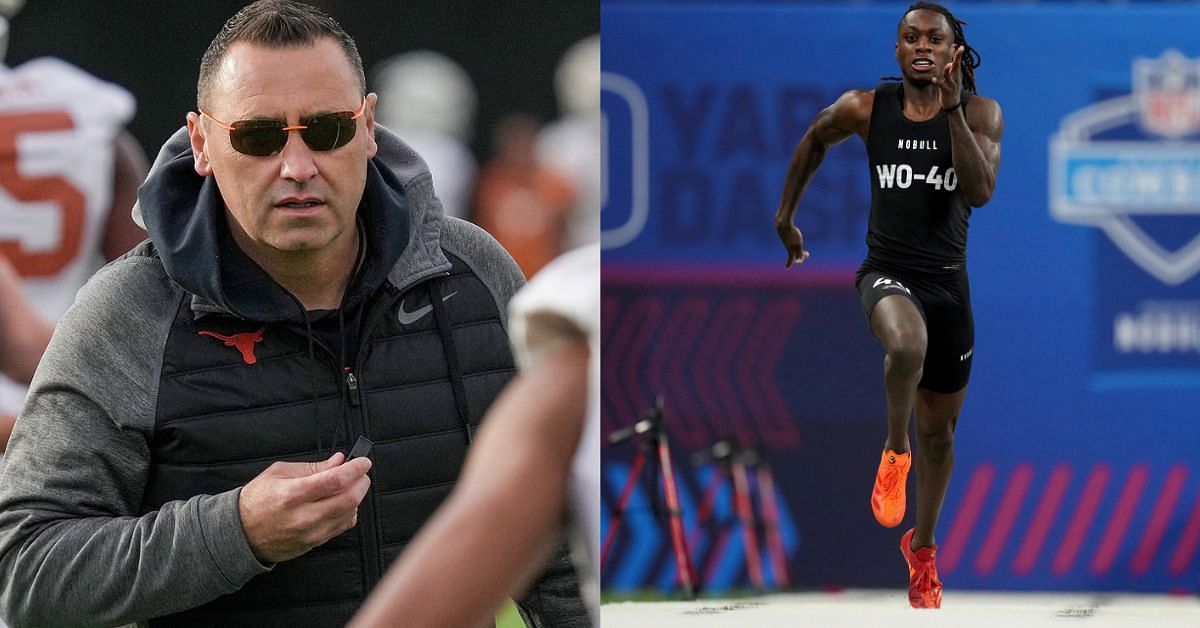 &ldquo;This is cool!&rdquo; - Texas HC Steve Sarkisian reacts as Chiefs&rsquo; Xavier Worthy becomes fastest player in the NFL combine history