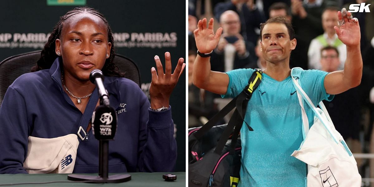 Coco Gauff (L) and Rafael Nadal (R)