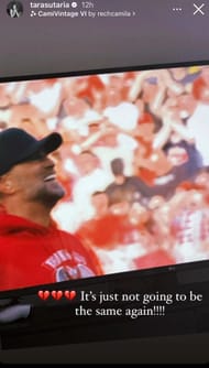 Tara Sutaria's Instagram story of Jurgen Klopp's farewell