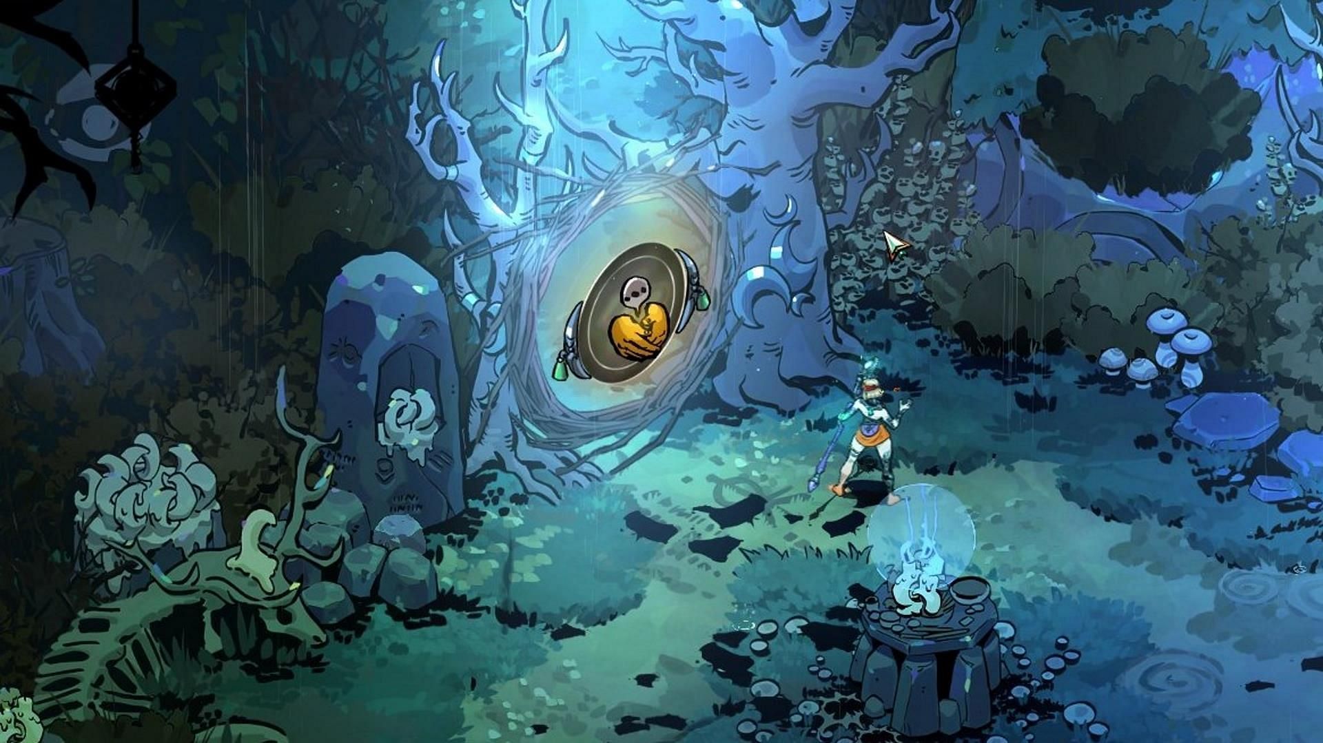 The door with the hand symbols (Image via Supergiant Games)