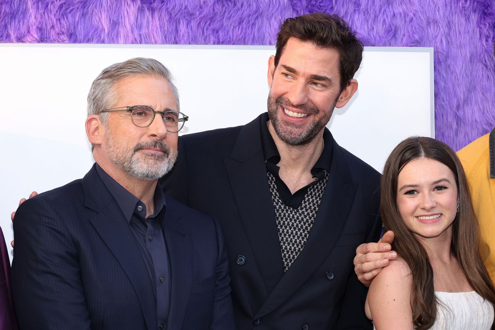 Steve Carell with his &#039;The Office&#039; costar John Krasinski (Image via Getty/Mike Coppola)