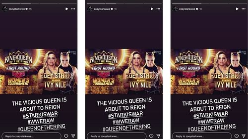 Stark sends warning to Nile on Instagram.