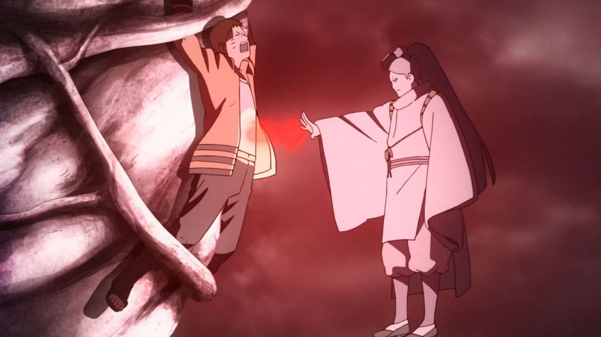 Naruto and Momoshiki as seen in the Boruto anime (Image via Studio Pierrot)