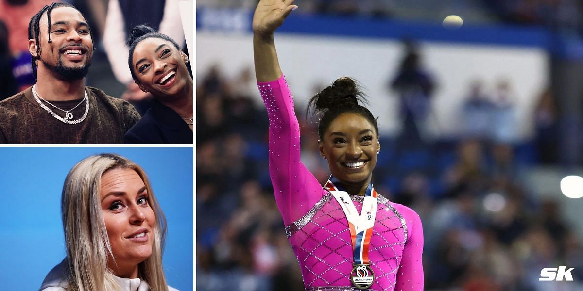 Jonathan Owens and Lindsey Vonn react to Simone Biles