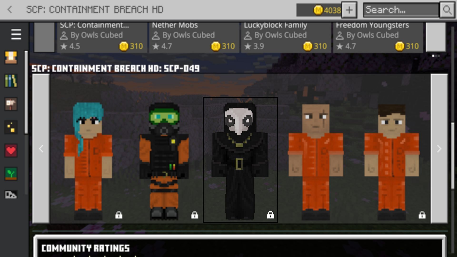 SCP-049 is one of the best realized skins of this skin pack (Image via Mojang)