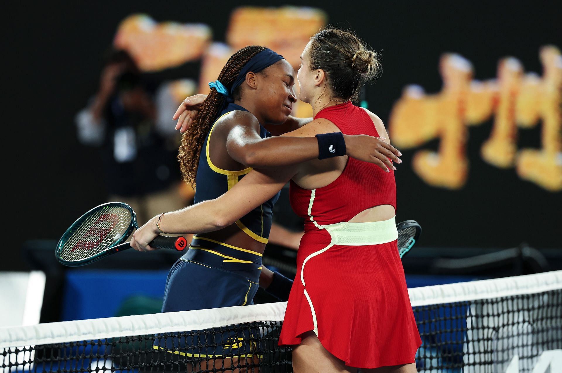 Coco Gauff and Aryna Sabalenka at the 2024 Australian Open