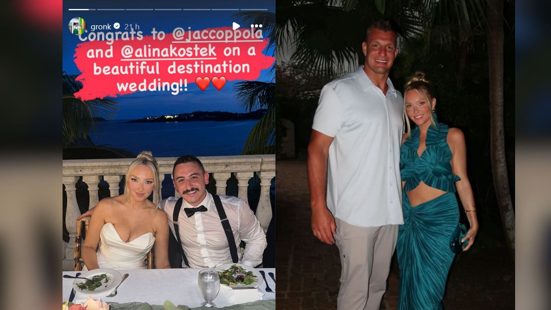 Gronk at his girlfriend&#039;s sibling&#039;s wedding