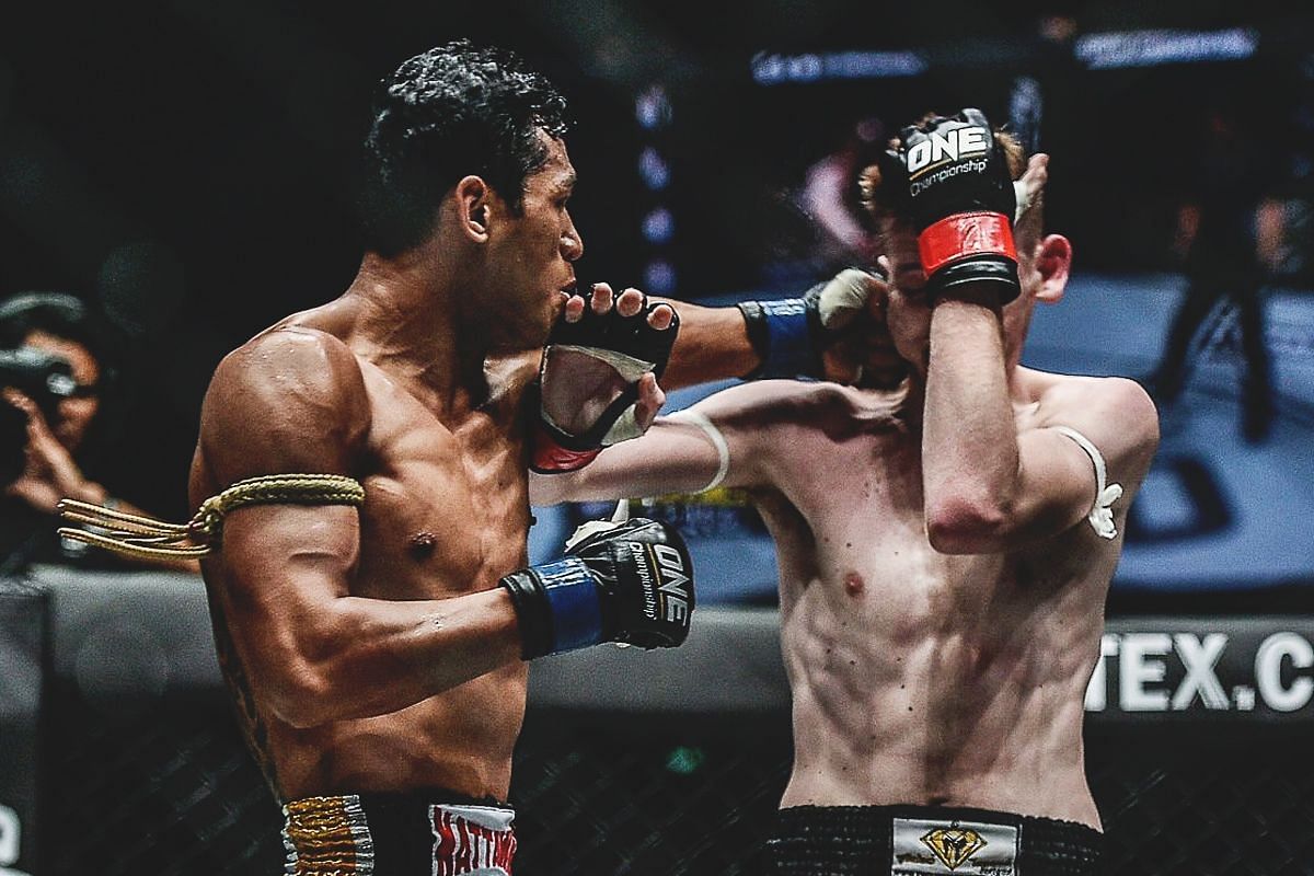 Jo Nattawut fighting George Mann (Image credit: ONE Championship