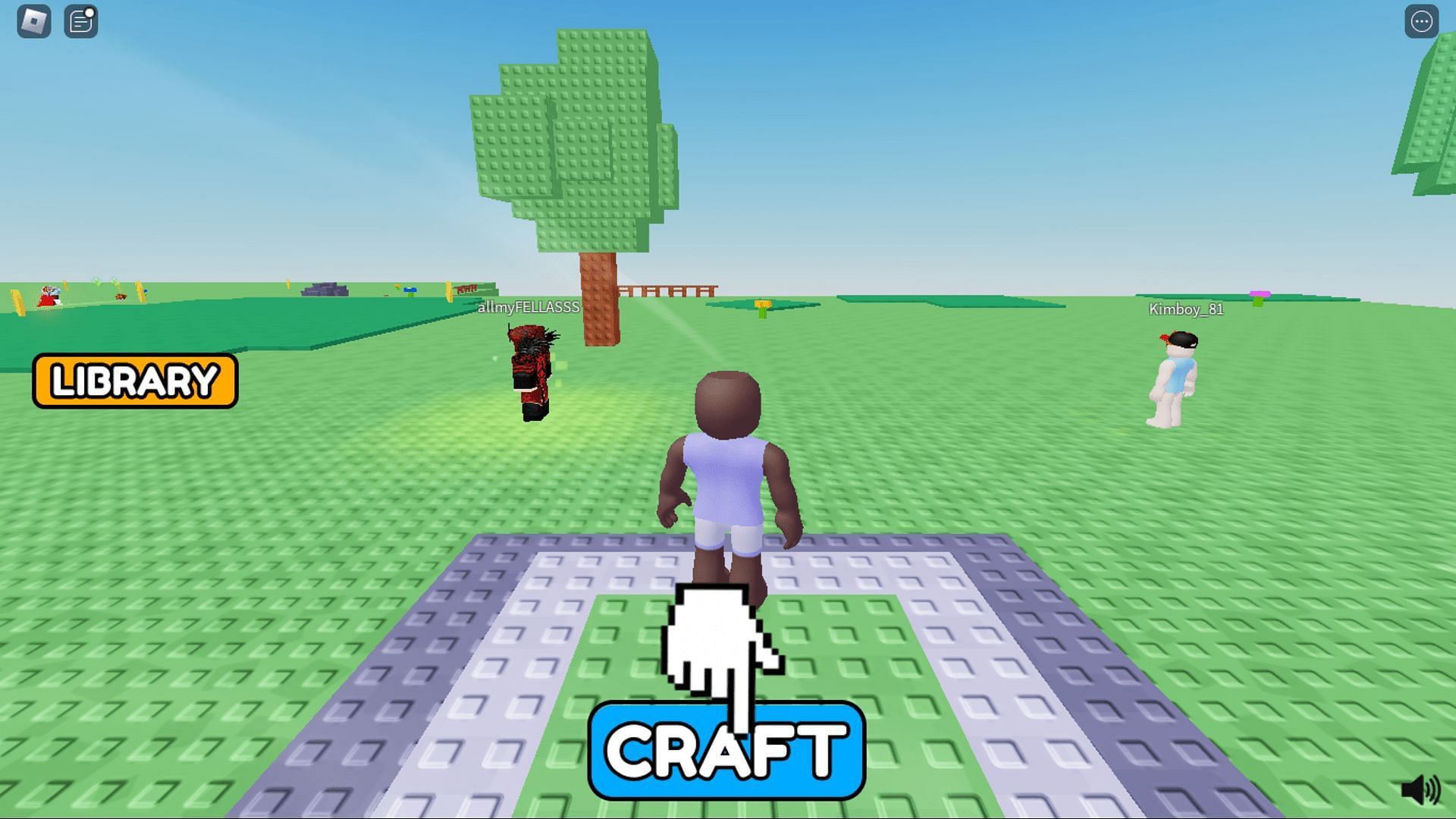 The loading screen in Aura Craft (Image via Roblox)