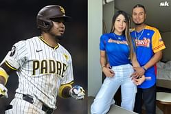 Photo: Luis Arraez's wife Gladys cheers as Padres infielder smashes 7th career leadoff homer against Reds