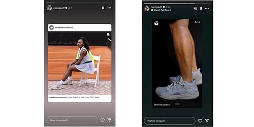 Coco Gauff's Instagram stories