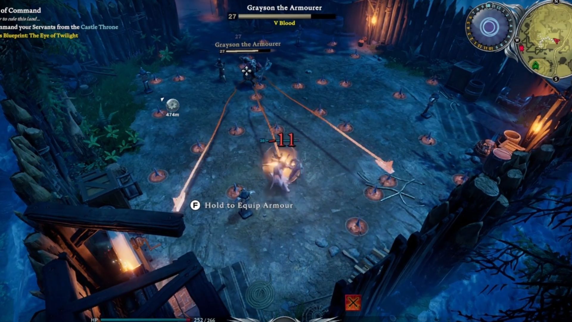 Crafting recipe for Whetstones can be acquired after beating Grayson the Armorer boss (Image via Stunlock Studios || YouTube @Rodwenn)