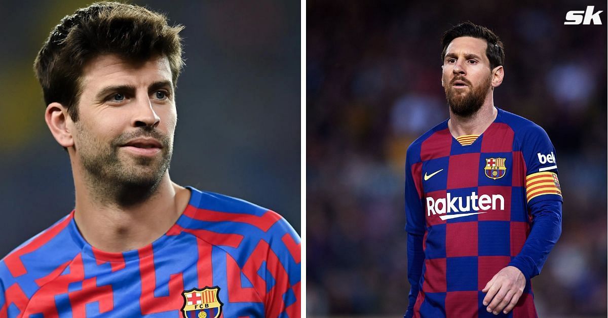 Gerard Pique and Lionel Messi