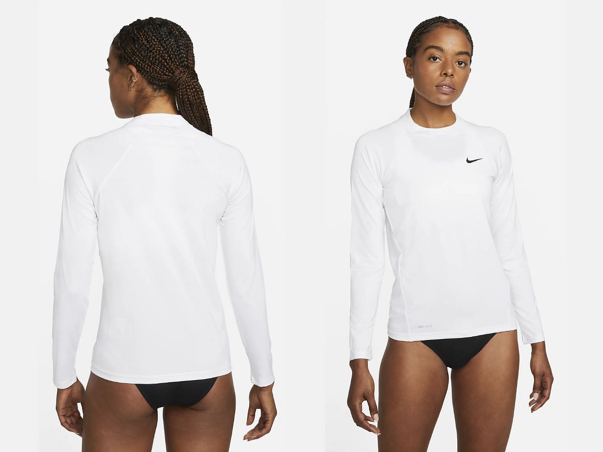 Nike Essential Women&#039;s Long-Sleeve Hydroguard Swim Shirt (Image via Nike)